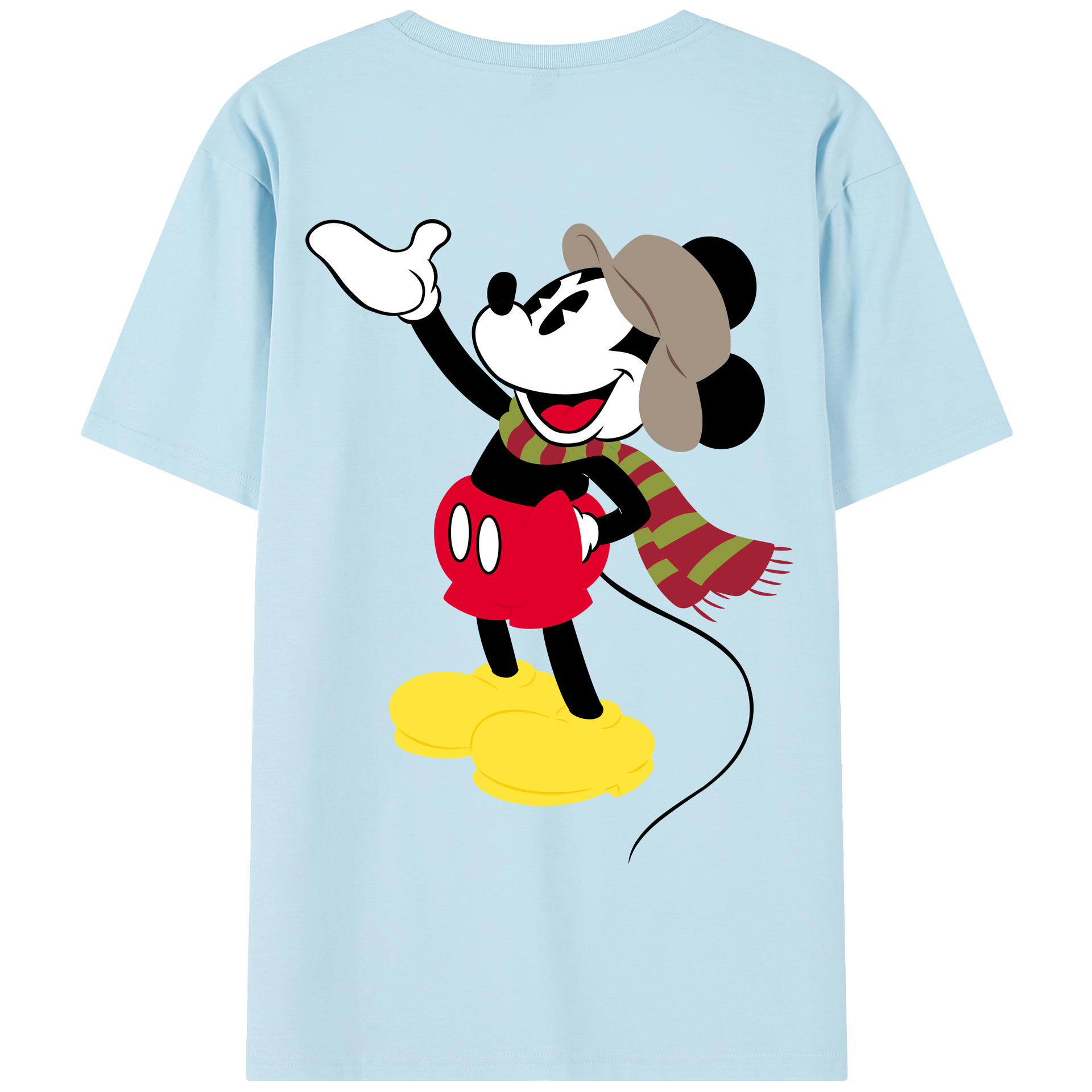 （画像用） ミッキーマウス Mickey Mouse 綿100％半袖Tシャツ（背面プリント）